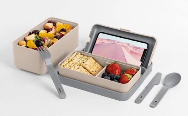 Blim plus - lunchbox 2 scomparti tortora | rohome
