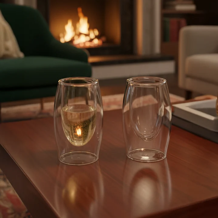 Tulipano, bicchiere per distillati reversibile Blueside Emotional Design