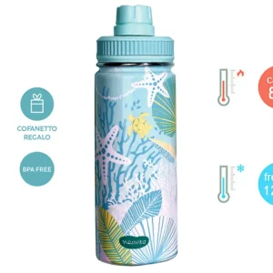 BOTTIGLIA TERMICA TARTARUGHE AZZURRA - TWICE - NEAVITA