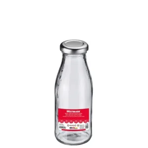 BOTTIGLIA VETRO+TAPPO VITE PER LATTE SUCCO 250 ML WESTMARK Cod. 101091