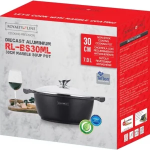 Braadpan / Soeppan / casserole - 30 cm / 7 Liter - Antraciet/ faitout