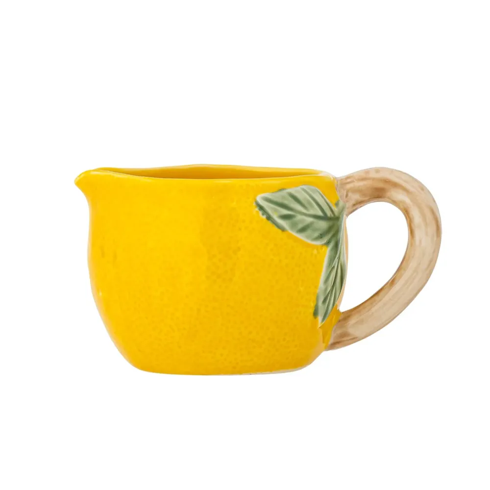 Brocca per il latte di calce, gialla, terracotta