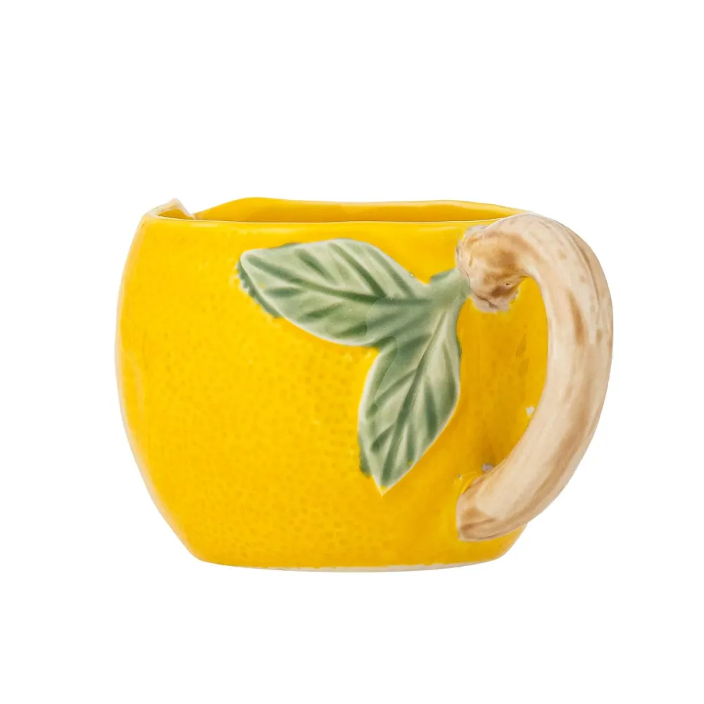 Brocca per il latte di calce, gialla, terracotta
