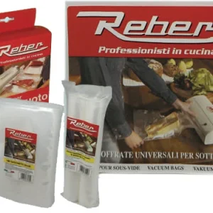 Buste e Rotoli goffrate per sottovuoto Reber. Prezzo per Confezione.