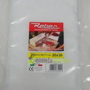 Buste sacchetti sottovuoto goffrati 20x30 busta 20pz 3 strati Reber