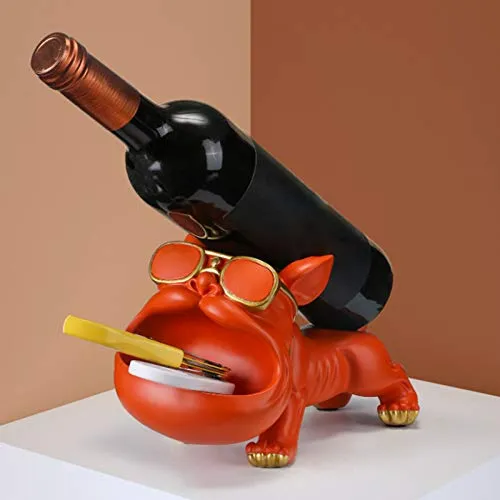 C-LARSS Staffa per Portabottiglie Creativa Forma di Cane E Gatto per La Decorazione Domestica 1