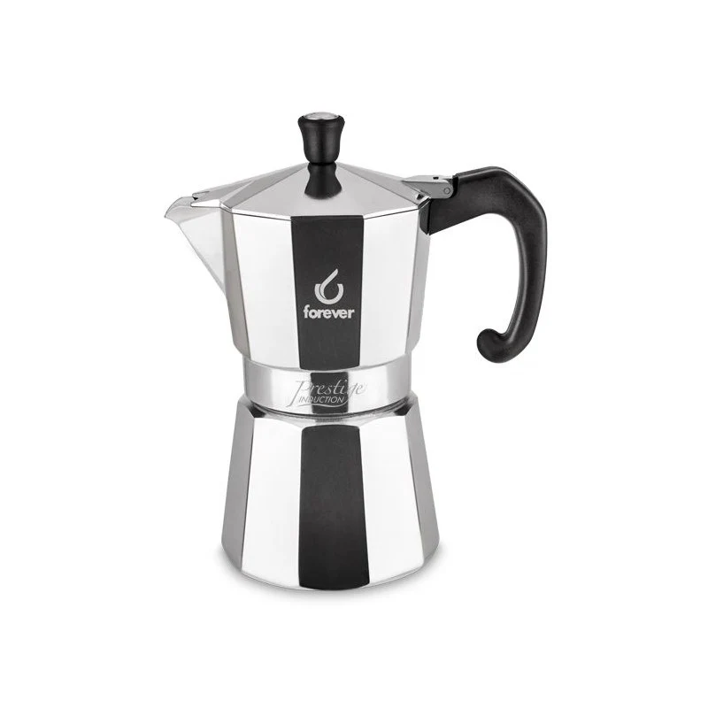 Caffettiera Alluminio per Induzione 6 tazze
