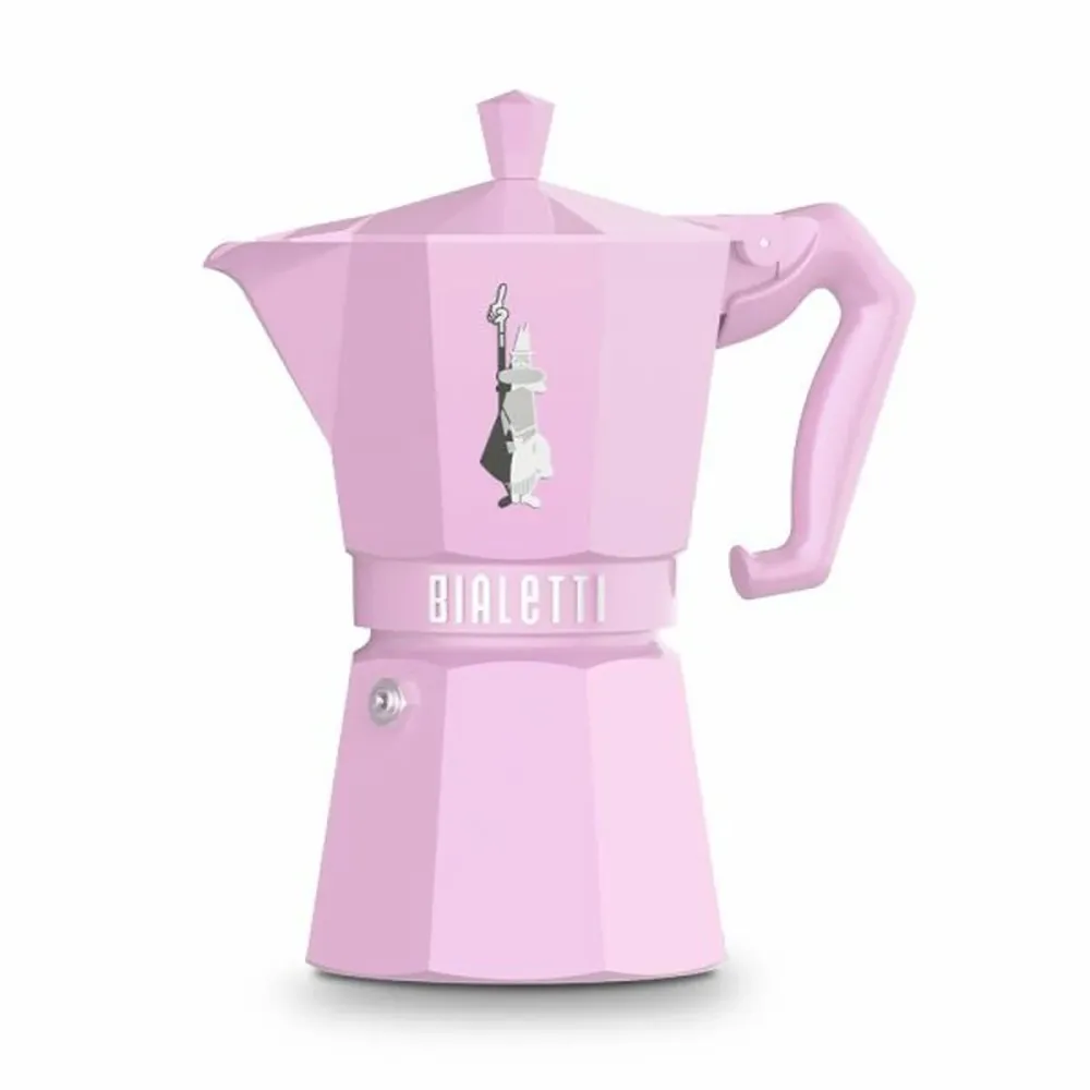 Caffettiera Italiana Bialetti MOKA EXCLUSIVE Rosa Alluminio 6 Tazze