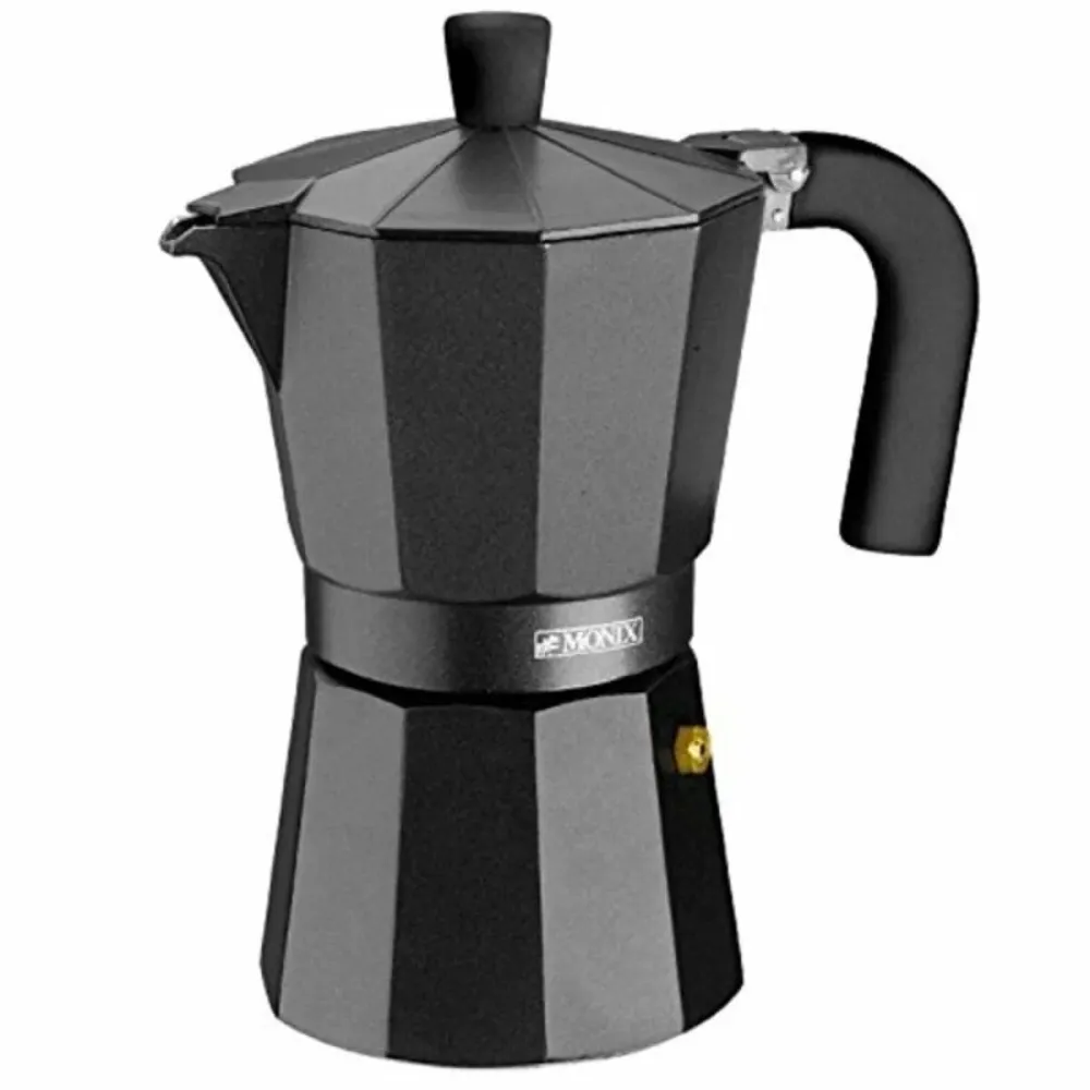 Caffettiera Italiana Monix Braisogona_M640006 Nero 6 Tazze