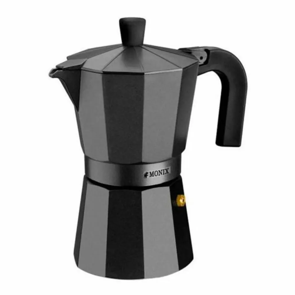 Caffettiera Italiana Monix Braisogona_M640006 Nero 6 Tazze