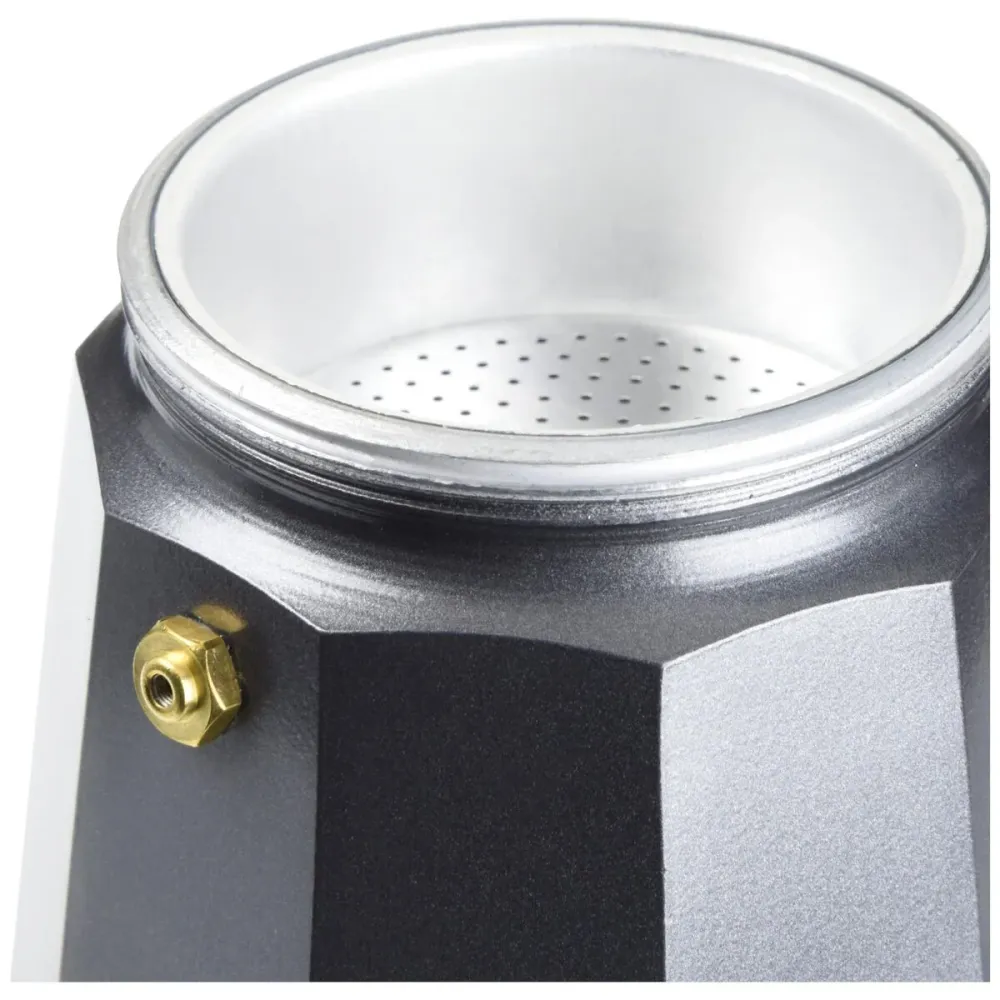 Caffettiera Italiana Monix Braisogona_M640006 Nero 6 Tazze