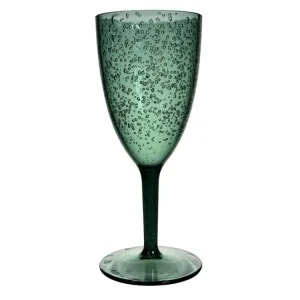 Calice flute plastica verde, stile contemporaneo, 19,6cm altezza - diametro 8,5cm - ARCA