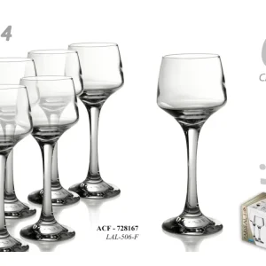 Calici vetro 80cc per liquore linea parsifal 6cm - la confezione contiene 6 bicchieri