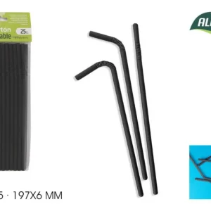 CANNUCCE ONDULATO NERA 25PZ