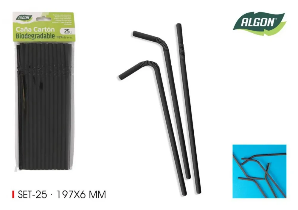 CANNUCCE ONDULATO NERA 25PZ