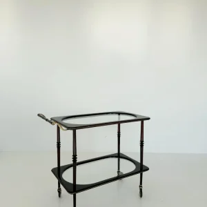 Carrello portavivande vetro e legno