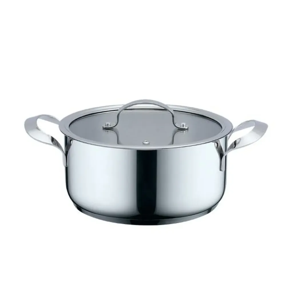 Casseruola con coperchio Haeger Grigio Ø 24 cm