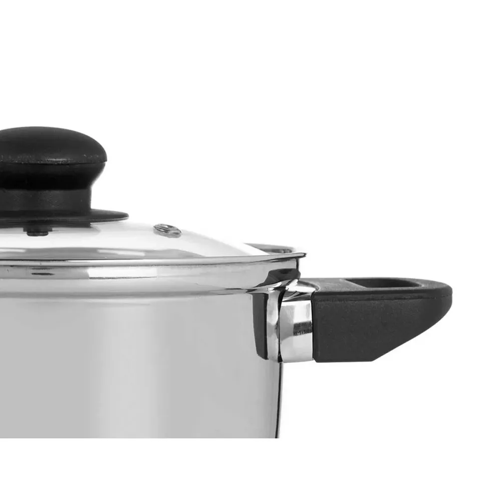 Casseruola con coperchio vetro Argentato Acciaio inossidabile 1,8 L 28 x 9 x 18 cm (6 Unità)
