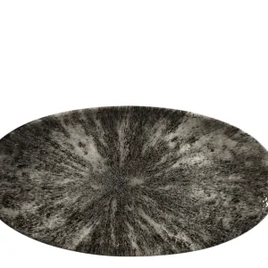 Churchill Platte S.P. QUALZO STONE BLACO OVAL 34.7x17.3cm 343.106.028