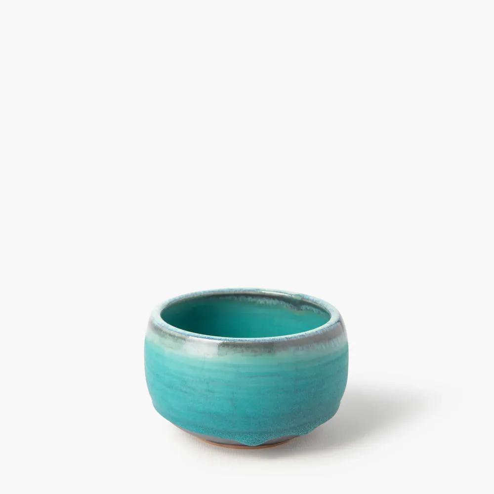 Ciotola per matcha smaltata blu turchese Ø 111 mm ⋅ Touga