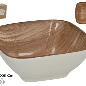 Ciotola quadrata 14x14x6cm colore legno