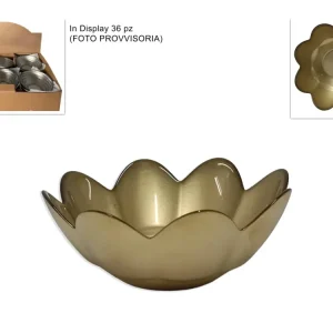 Ciotola vetro fiore oro