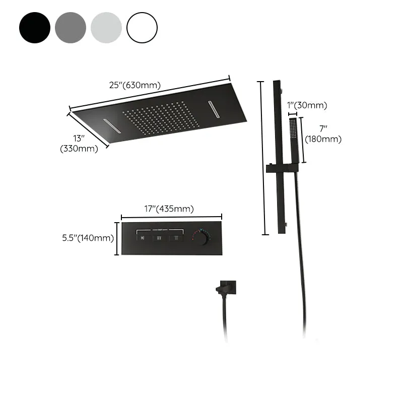 Set Doccia Parete Cascata Incasso Termostatico Set Doccia Completo Rame Clearhalo