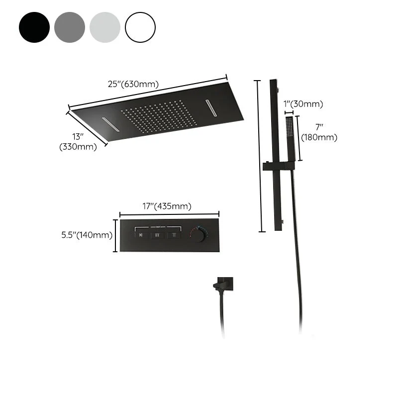 Set Doccia Parete Cascata Incasso Termostatico Set Doccia Completo Rame Clearhalo