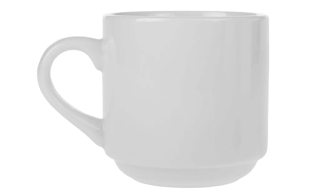 Cocon Tazze da caffè – set da 4, 320 ml, H 9,0 cm, porcellana, bianco, lavabili lavastoviglie, adatte al microonde