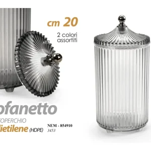 Cofanetto porta oggetti con coperchio polietilene h.19,5cm - disponibile 2 colori assortiti