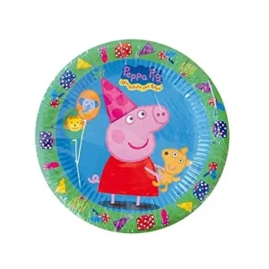 CONFEZIONE 8 PIATTI CARTA 18CM TEMA PEPPA PIG