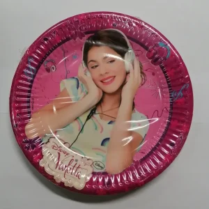 CONFEZIONE 8 PIATTI CARTA 19,5CM TEMA VIOLETTA
