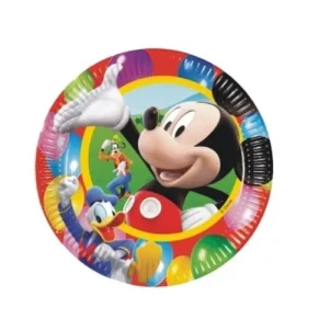 CONFEZIONE 8 PIATTI CARTA 23CM TEMA TOPOLINO***