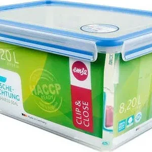 Contenitore alimenti Emsa 508548 CLIP & CLOSE Ermetico Azzurro e Trasp