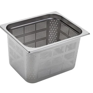 Contenitore per ciotola GN GN 1/2 200 acciaio inossidabile perforato 32,5x26,5 cm H20CM T40283
