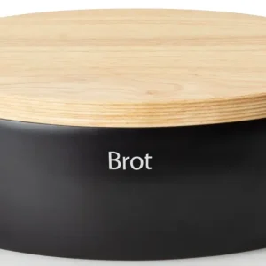 Continenta Bread Pot Ceramic Oval, nero, 36x23xh13,5 cm C03732000