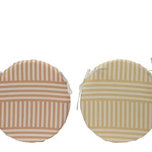 Coprisedia tondo rigato 2 assortiti d.38xh.4cm