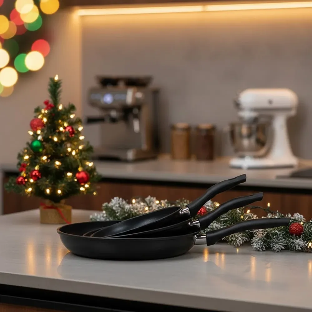 COOLTOUCH PADELLA – Set di 3 padelle antiaderenti per cucinare senza sforzo nella vita quotidiana Cozey Maison