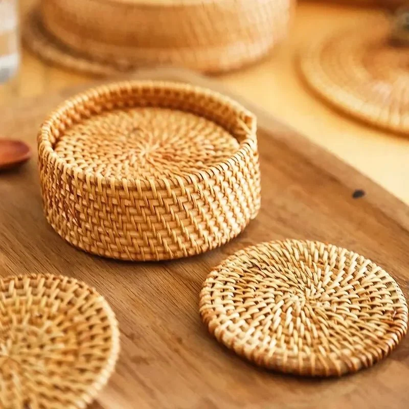 LIGNO – Sottobicchieri isolanti termici rattan per la protezione del tavolo Cozey Maison