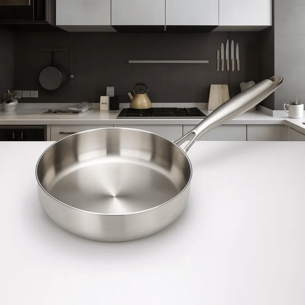 PUREGRID – Padella antiaderente acciaio inox 316 per tutti i piani cottura moderni Cozey Maison
