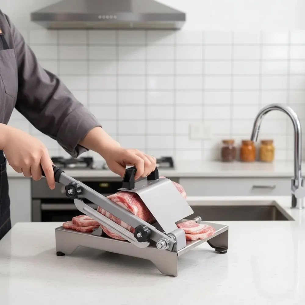 SLICEZEN – Affettatrice regolabile per alimenti con più spessori di taglio per cucinare senza stress Cozey Maison