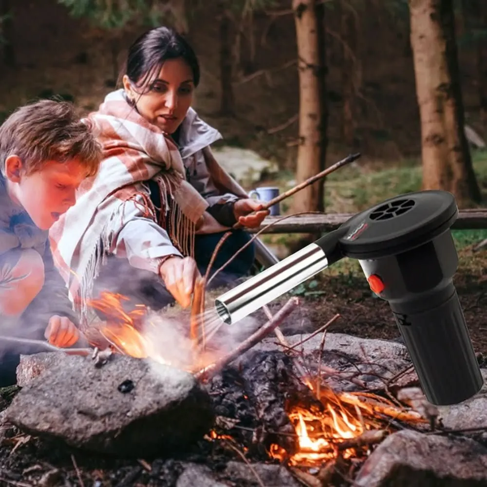 Soffiatore portatile per grill - Soffietto portatile alluminio per accendere rapidamente il fuoco Cozey Maison