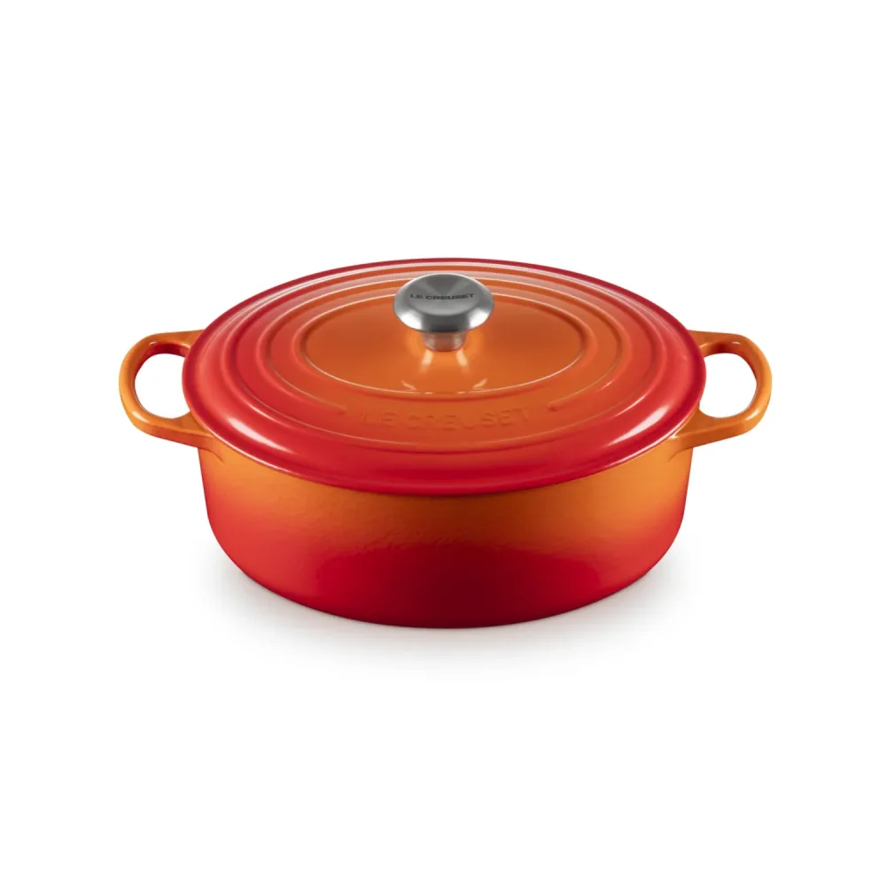 LE CREUSET Cocotte Ovale Evolution 29cm Arancio Ghisa Vetrificata