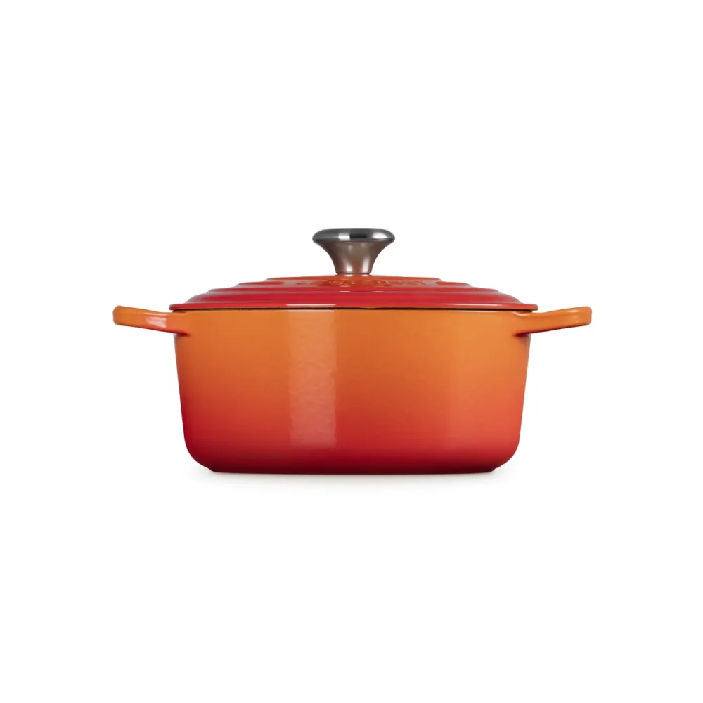 LE CREUSET Cocotte Rotonda Evolution 24cm Arancio Ghisa Vetrificata
