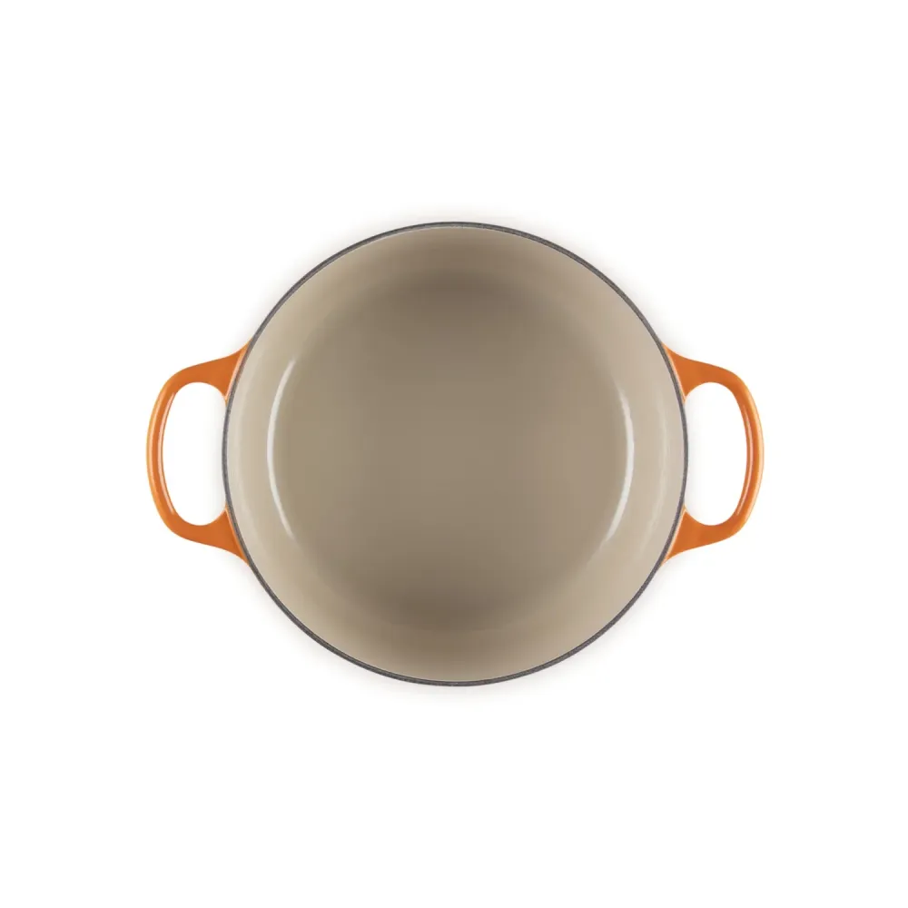 LE CREUSET Cocotte Rotonda Evolution 24cm Arancio Ghisa Vetrificata