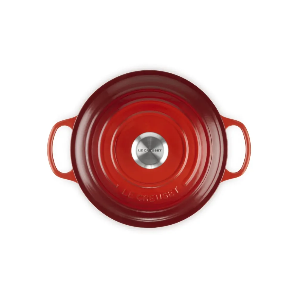 LE CREUSET Cocotte Rotonda Evolution 24cm Ciliegia Ghisa Vetrificata