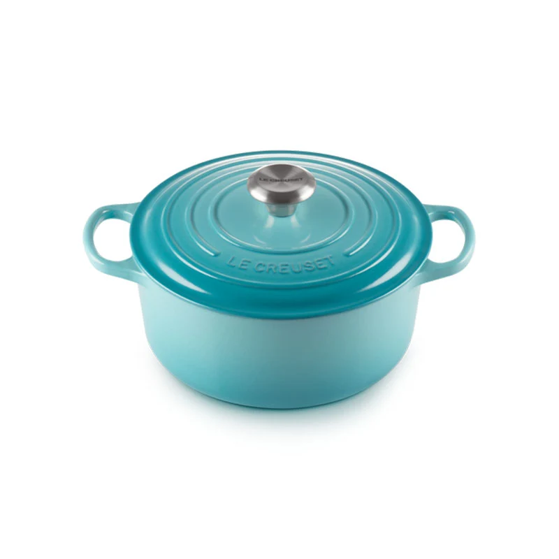 Le Creuset Cocotte Rotonda Evolution Ghisa Vetrificata 24 cm Blu Caribe