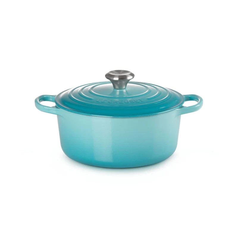 Le Creuset Cocotte Rotonda Evolution Ghisa Vetrificata 24 cm Blu Caribe