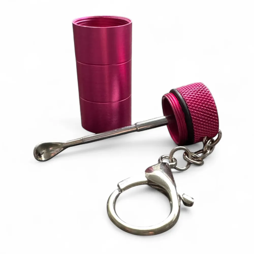 💗 Cucchiaio telescopico alluminio formato portachiavi - rosa