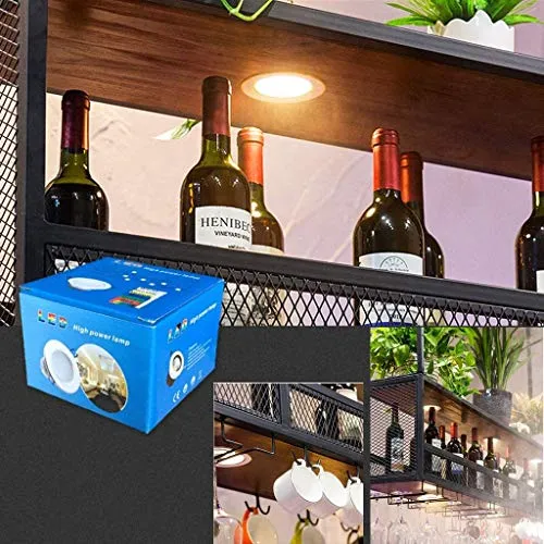 2-Tiers Hanging Holder Holder Art Art Bar Contatore con soffitto Portabici con lampada testa giù con il supporto del bicch...